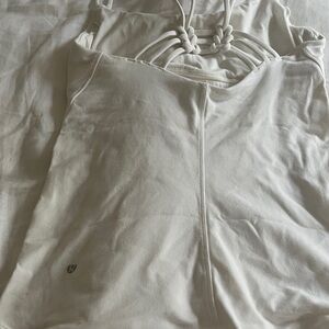 Lululemon White Athletic Tank Top